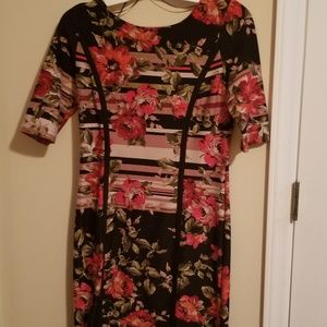 Floral body con dress combo case